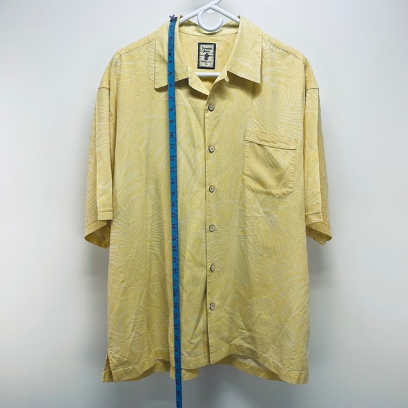 Jamaica Jaxx Men’s Shirt Hawaiian 100% Silk Short Sleeve Yellow Sz XL - Picture 2 of 9